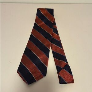 Striped Orange and Black Men's Tie